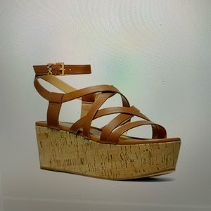 Michael Kors Marlon Leather Wedge Sandal